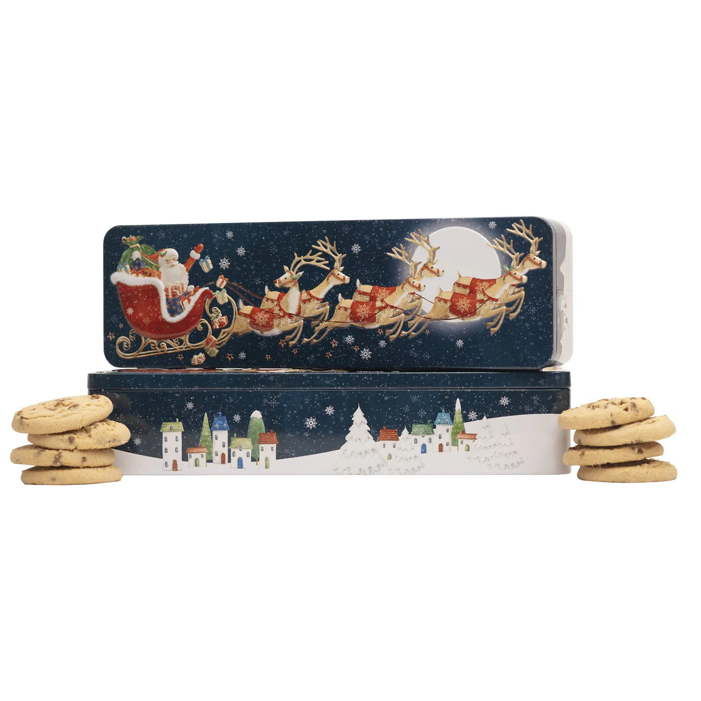 Santa Sleigh Biscuit Tin