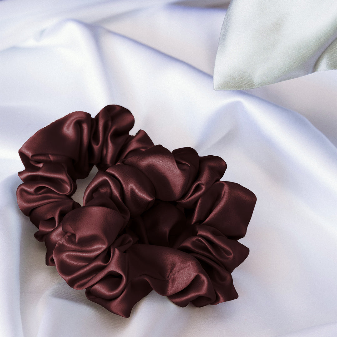 Classic Silk Scrunchies Merlot